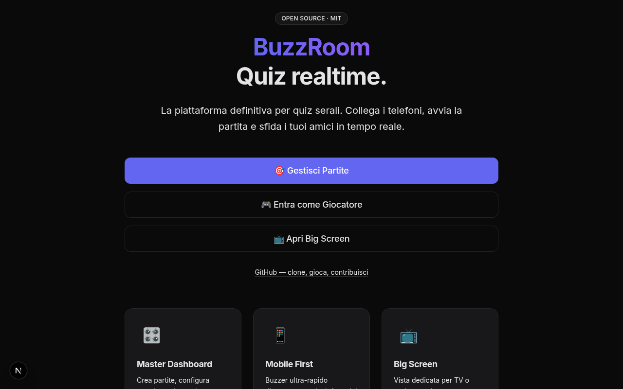 Anteprima del progetto BuzzRoom